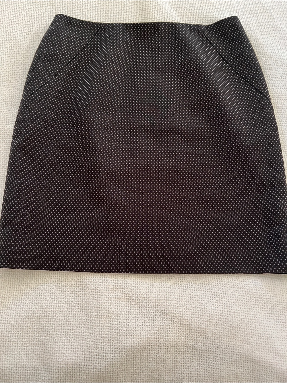 Halogen Black Pencil Skirt with White Microdots